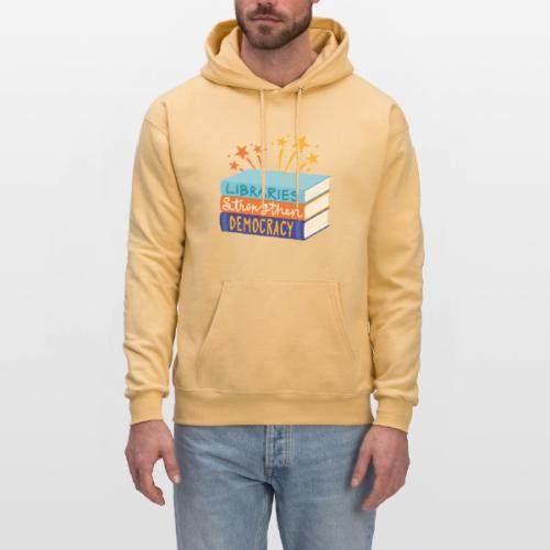 Libraries Strengthen Democracy - Men's Hoodie