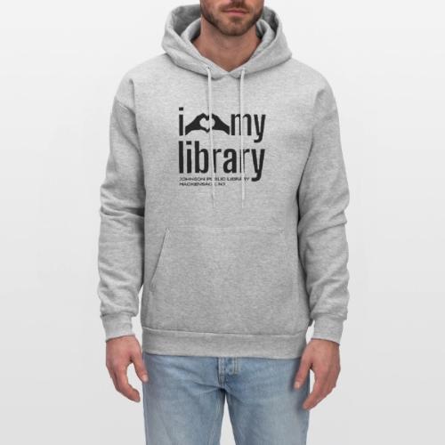 I Love My Library (Black) - Men's Hoodie