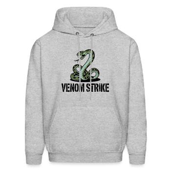 Deadly Rattlesnake Strike - Men's Hoodie - heather gray - Front - Elias (183cm)