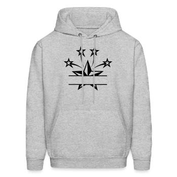 Brilliant star - Men's Hoodie - heather gray - Front - Elias (183cm)