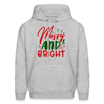 Messy And Bright - Men's Hoodie - heather gray - Front - Elias (183cm)