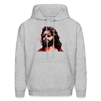 Cool Jesus, Jesus Rocks - Men's Hoodie - heather gray - Front - Elias (183cm)