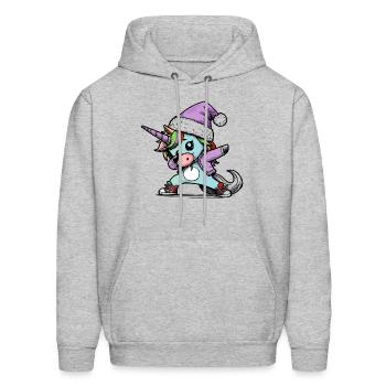 Dabbing unicorn - Men's Hoodie - heather gray - Front - Elias (183cm)