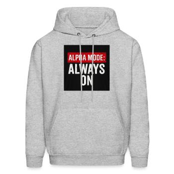 Alpha Mode - Men's Hoodie - heather gray - Front - Elias (183cm)