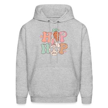 Hip hop - Men's Hoodie - heather gray - Front - Elias (183cm)