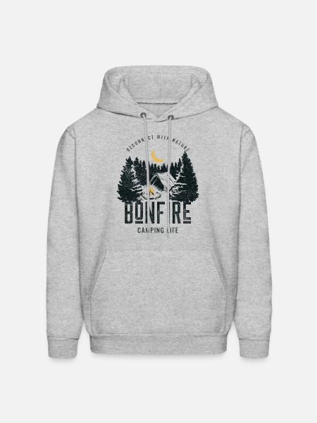 Camping Bonfire - Men's Hoodie - heather gray