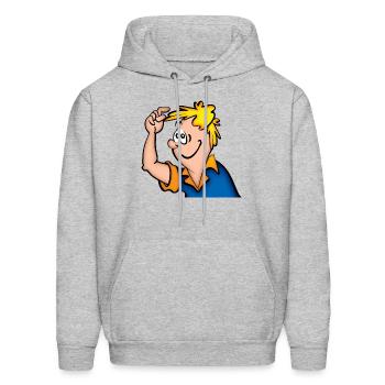 teenager - Men's Hoodie - heather gray - Front - Elias (183cm)