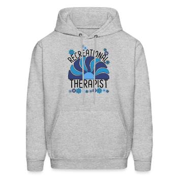 Recreational Therapist - Men's Hoodie - heather gray - Front - Elias (183cm)