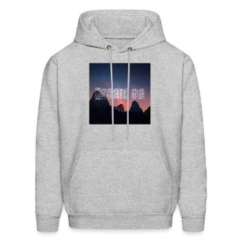 Dream on - Men's Hoodie - heather gray - Front - Elias (183cm)