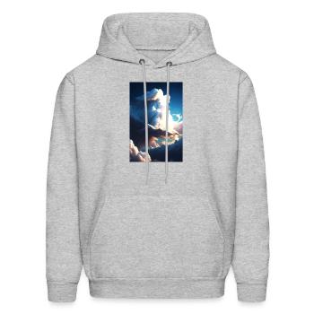 clouds - Men's Hoodie - heather gray - Front - Elias (183cm)
