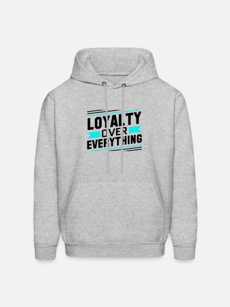 Loyalty Over Everything - Men's Hoodie - heather gray