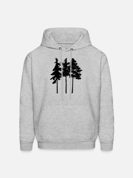 Pine Tree - Men's Hoodie - heather gray