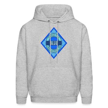 SCREEN TIME BLUE - Men's Hoodie - heather gray - Front - Elias (183cm)