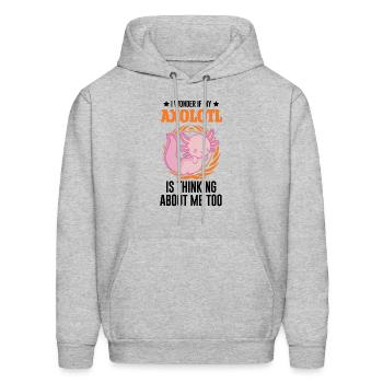 Axolotl Gift Salamander - Men's Hoodie - heather gray - Front - Elias (183cm)