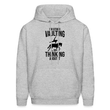 Funny Equestrian Horse Vaulting - Men's Hoodie - heather gray - Front - Elias (183cm)