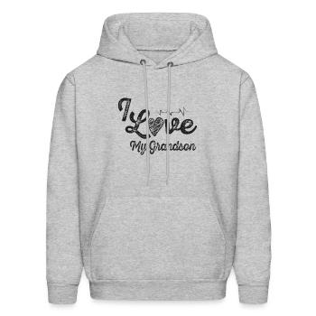 I love my grandson - Men's Hoodie - heather gray - Front - Elias (183cm)