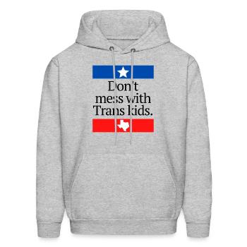 Don'T Mess With Trans Don'T Mess With Trans - Men's Hoodie - heather gray - Front - Elias (183cm)