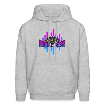 Drop The Bass Dubstep Basshead Techno Edm Riddim R - Men's Hoodie - heather gray - Front - Elias (183cm)