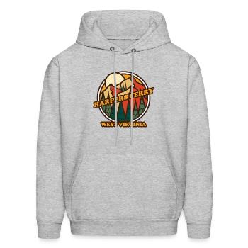 Harpers Ferry West Virginia Mountain Hiking - Men's Hoodie - heather gray - Front - Elias (183cm)