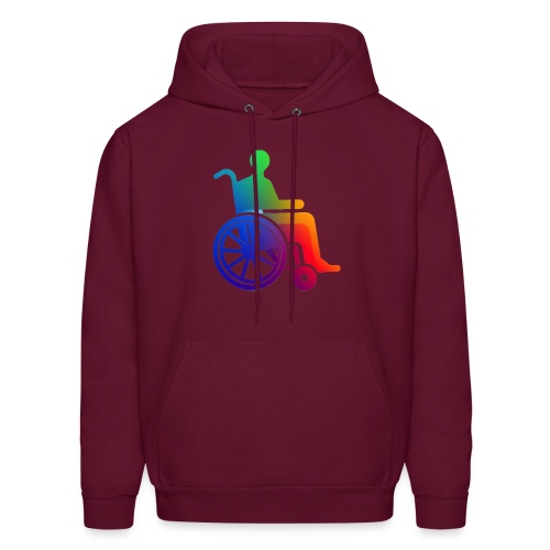 Wheelchair user in rainbow colors # - Men's Hoodie