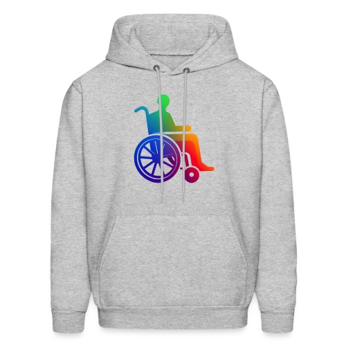 Wheelchair user in rainbow colors # - Men's Hoodie