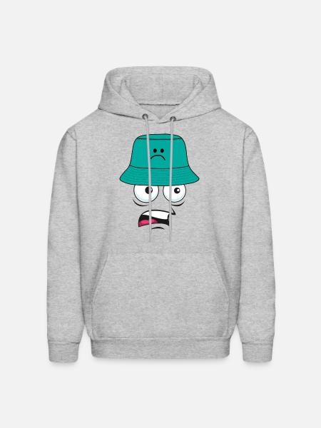 freaking out bucket hat - Men's Hoodie - heather gray