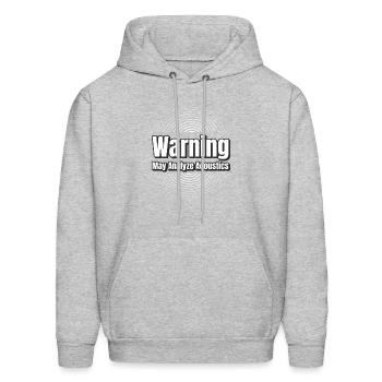 Warning: May Analyze Acoustics Acoustic Engineer - Men's Hoodie - heather gray - Front - Elias (183cm)