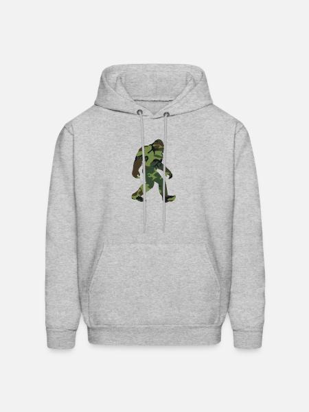 Camo Bigfoot - Men's Hoodie - heather gray