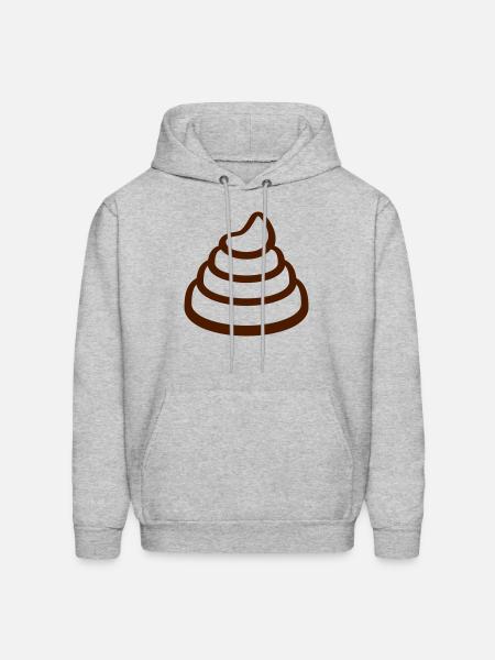 Disgusting big poop pile - Men's Hoodie - heather gray