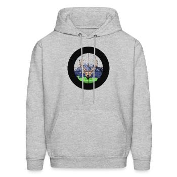 hunt - Men's Hoodie - heather gray - Front - Elias (183cm)