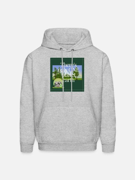 ONE PLANET EARTH - Men's Hoodie - heather gray