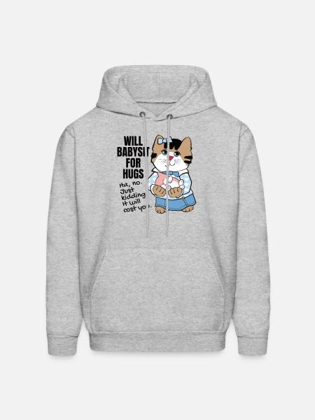 Cute Babysitter Humor - Men's Hoodie - heather gray