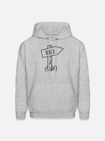 Going to the beach - Men's Hoodie - heather gray