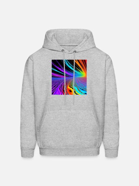 Fractal Flow - Men's Hoodie - heather gray
