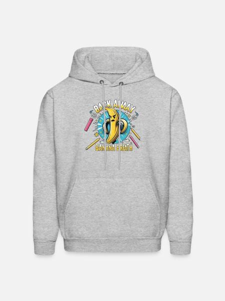 Back Away Banana Breath - Men's Hoodie - heather gray