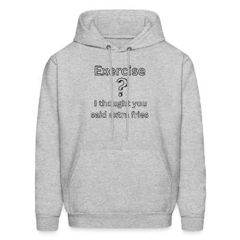 Exercise - Men's Hoodie - heather gray - Front - Elias (183cm)