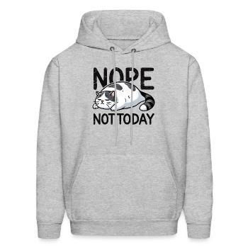 Cute cat design on a comfy tee Funny cat t-shirt - Men's Hoodie - heather gray - Front - Elias (183cm)