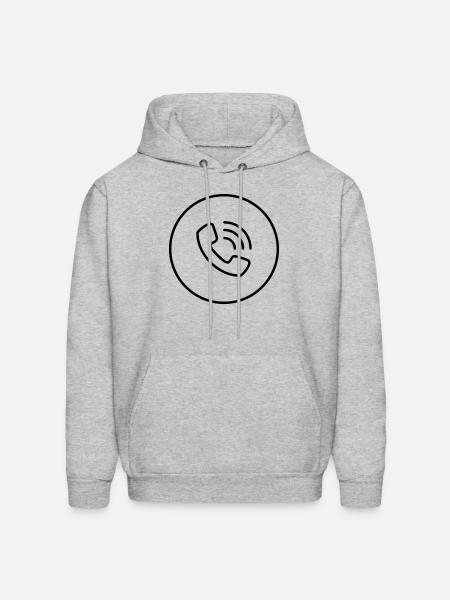 phone call - Men's Hoodie - heather gray