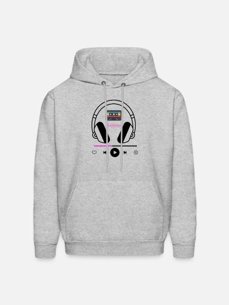 play music - Men's Hoodie - heather gray