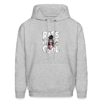 Rats Are Cool - Men's Hoodie - heather gray - Front - Elias (183cm)