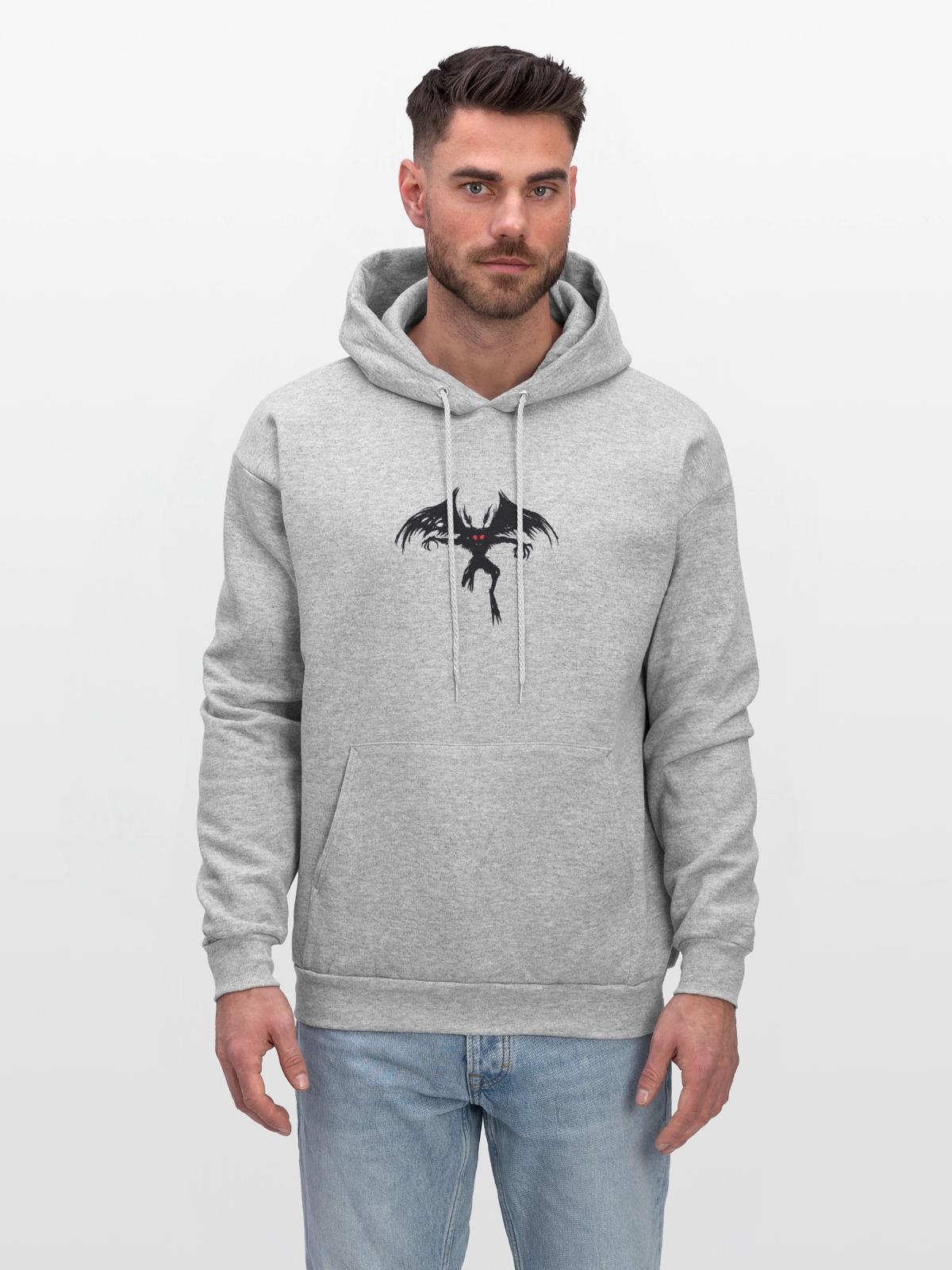 Mothman flying monster - Men's Hoodie - heather gray - Front - Elias (183cm)