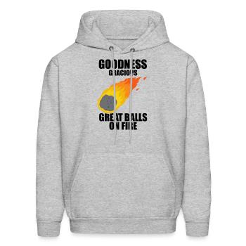 Hilarious Meteors Illustration Stargazers - Men's Hoodie - heather gray - Front - Elias (183cm)