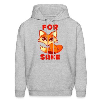Sake For Fox - Men's Hoodie - heather gray - Front - Elias (183cm)