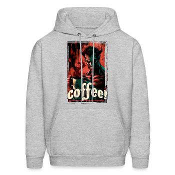 Coffee! Puedes Dormir Cuando Estás Muerto! - Men's Hoodie - heather gray - Front - Elias (183cm)