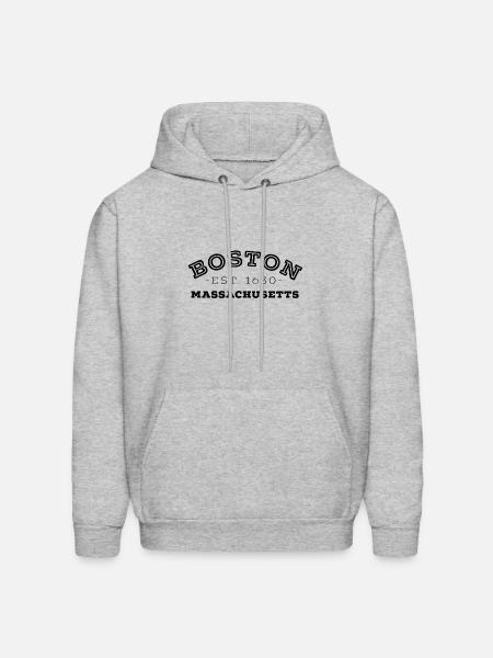 Boston Massachusetts - Men's Hoodie - heather gray
