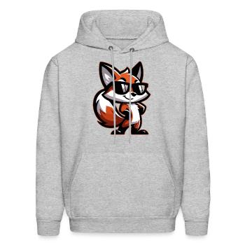 Cool Fox 2 - Men's Hoodie - heather gray - Front - Elias (183cm)