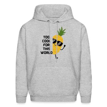 too cool - Men's Hoodie - heather gray - Front - Elias (183cm)