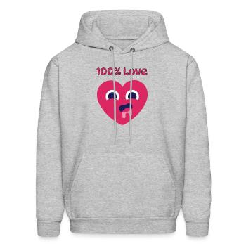 Craving Love Designe - Men's Hoodie - heather gray - Front - Elias (183cm)