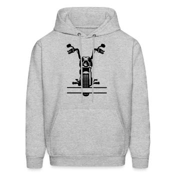 Motorsport chopper motorcycle - Men's Hoodie - heather gray - Front - Elias (183cm)
