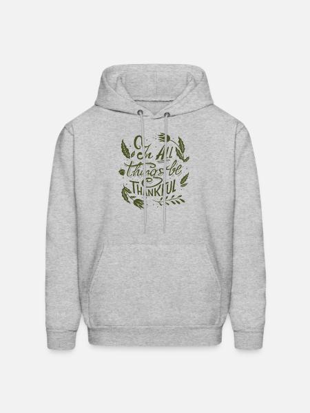 Be Thankful - Men's Hoodie - heather gray